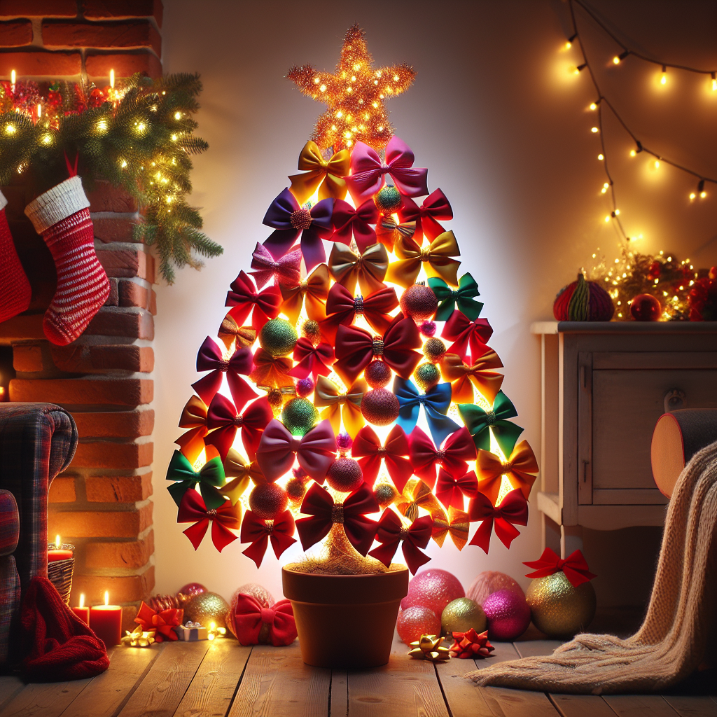 Creative Holiday Decor Ideas for Small Spaces: Deck Your Walls with a Bow Tree